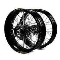 KTM Talon / Excel Supermoto Non Cush" Black Rims / Black Hubs Wheel Set SX-SXF 125-250-350-450 2013-14 (17*3.50 / 17*4.25)"
