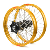 Gas Gas Talon / Excel SNR MX Gold Rims / Black Hubs Wheel Set All Model 2007-14 (21*1.6 / 18*2.15)