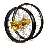 Gas Gas Talon / Excel SNR MX Black Rims / Gold Hubs Wheel Set All Model 2007-14 (21*1.6 / 18*2.15)