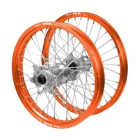 Yamaha Talon Silver Hubs / Excel Orange Rims Wheel Set