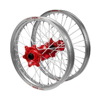 Husqvarna Talon Red Hubs / Excel Silver Rims Wheel Set