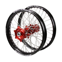 Suzuki Talon Red Hubs / SM Pro Platinum Junior Black Rims Wheel Set