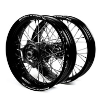 Honda Talon / Platinum Supermoto Non Cush" Black Rims / Black Hubs Wheel Set XR 650 2000-2011 (17*3.50 / 17*4.25)"