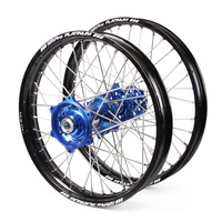 Kawasaki Talon / Platinum SNR MX Black Rims / Blue Hubs Wheel Set KX 125-250 2004-05 / KXF 250 2004-05 (21 / 19*2.15)