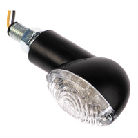 Whites LED Mini-Catseye Flasher - Black Short Stem