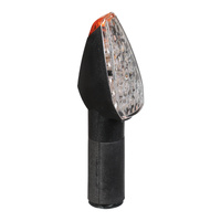 Whites LED Roadhawk MK3 Flasher - Black Long Stem