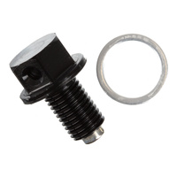 Whites Magnetic Sump Plug M10 x 15 x 1.25 - Black