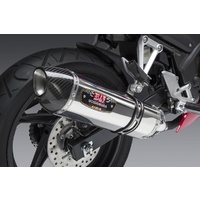 Yoshimura Honda CBR300R 15-19/CB300F 15-16 Race R-77 Stainless Slip-On Exhaust, w/ Stainless Muffler