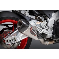 Yoshimura Aprilia RSV4/Tuono 17-19 Race Alpha T Slip-On Titanium Exhaust, w/ Titanium Muffler