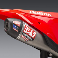 Yoshimura CRF450R/RX 2021-2024 / CRF450R-S 2023-2024 RS12 Stainless Slip-On Exhaust, w/ Stainless Muffler