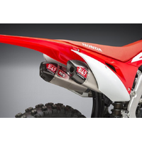 Yoshimura CRF250R 18-19/RX RS-9T Stainless Slip-On Exhaust, w/ Dual Stainless Mufflers