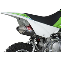 Yoshimura KLX110/L 02-24/SUZ DR-Z110 03-05 RS-2 Stainless Full Exhaust, w/ Carbon Fiber Muffler