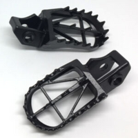 ZETA FOOTPEGS WIDE | CRF1000L '16-17, XR400/600/650R/650L | 50mm CrMo BLACK.