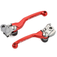 ZETA LEVER SET PIVOT | KX65/85/112/125/250/250F, RMZ250 '07- /450 '05- | FORGED | RED