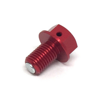 ZETA DRAIN BOLT - MAGNETIC | M10x15 - P1.25 | RED