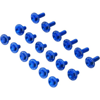 ZETA PLASTICS BOLT KIT ALLOY | KLX250,D-Tracker | 18 PCS BLUE