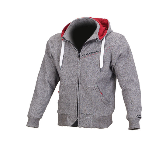 New Macna Freeride Hoody Cotton Kevlar® Jacket, Grey/ Red Large64-1964-08