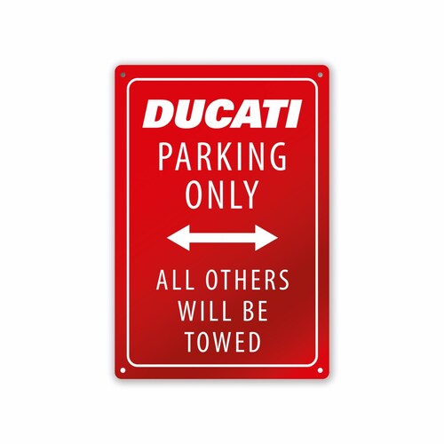 Ducati Parking Metal Plate