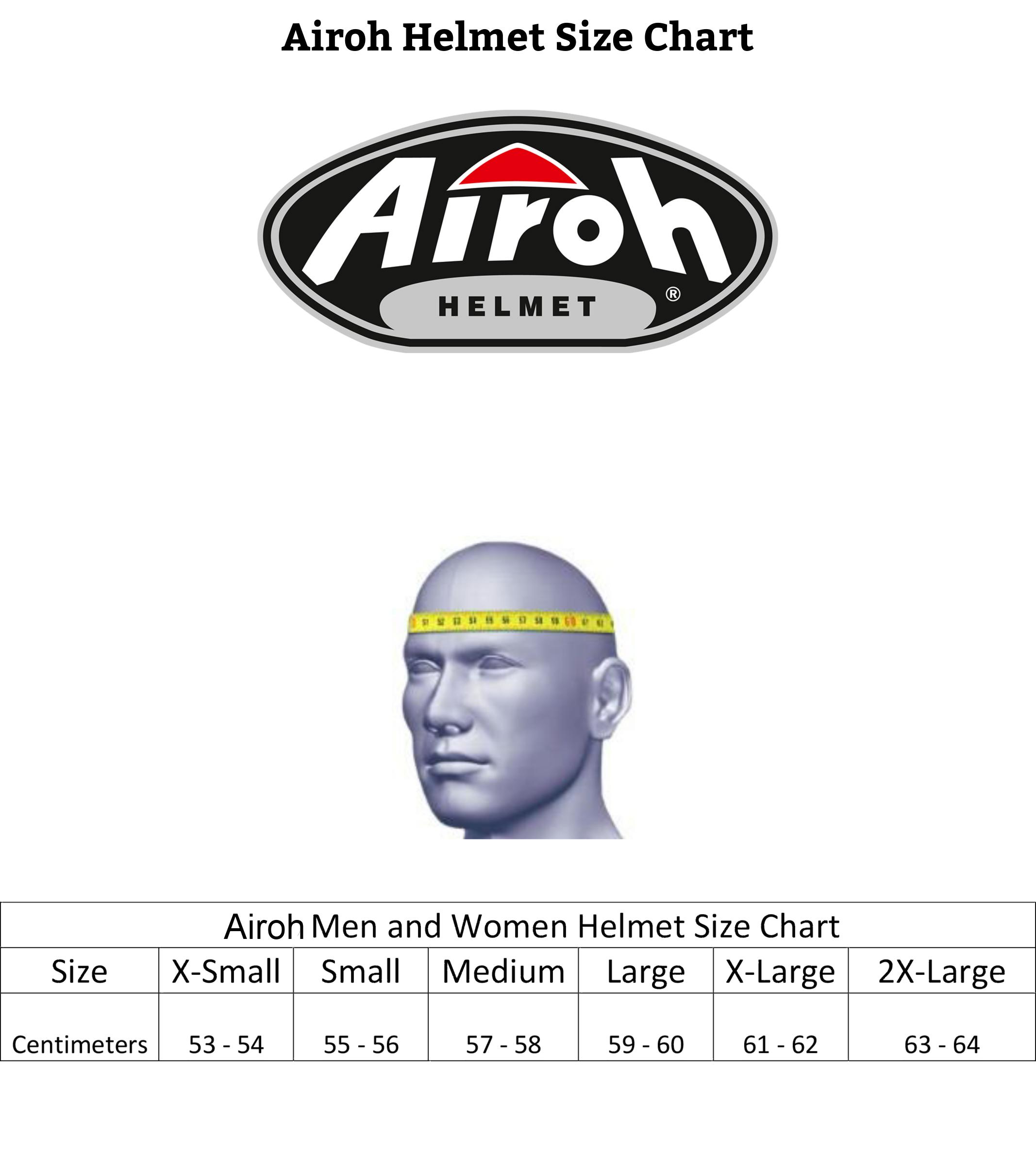 Airoh Helmet Size Chart